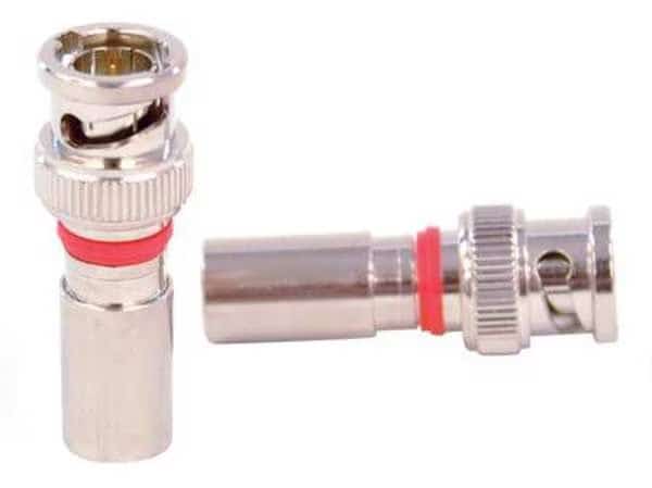 Cable Coupler, BNC/Male, RG6 Coax, PK10, Dolphin Components, Mfr#: DC-CBNCM6