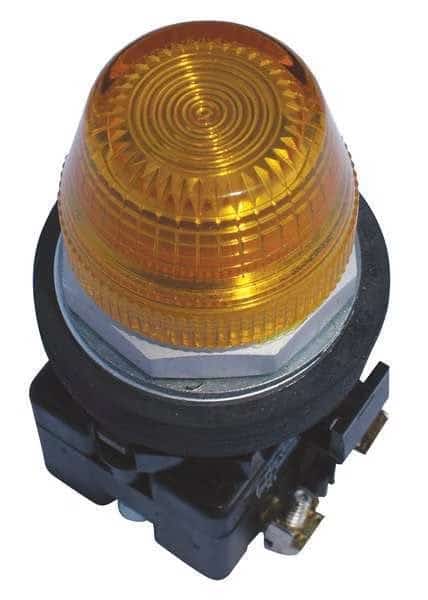 Pilot Light Complete Unit, LED, Yellow, EATON, Mfr# HT8HFYF7