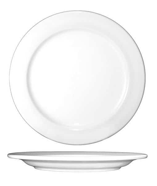 Plate, 10-1/2", Ceramic European White PK12