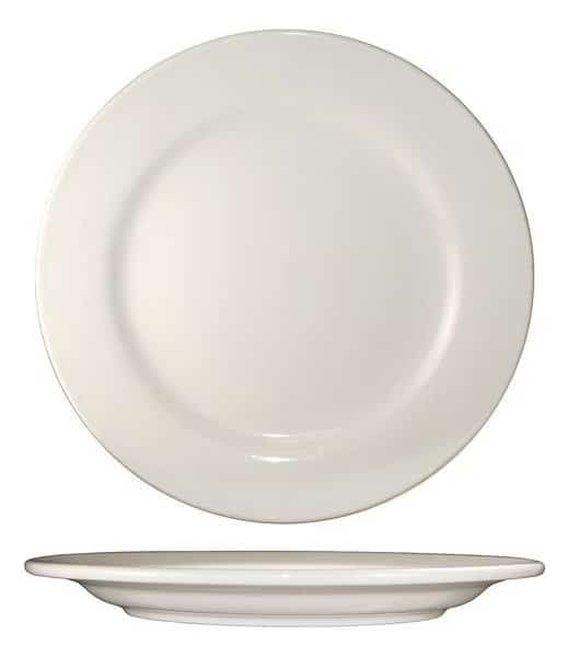 Plate, 10-1/4", Ceramic American White PK12