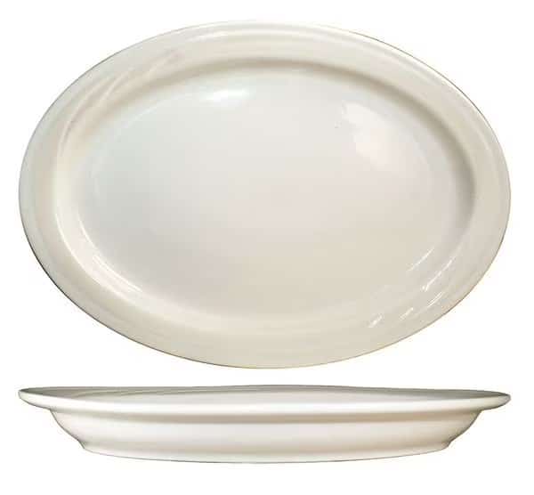 Platter, 11x7-5/8, American White, PK12