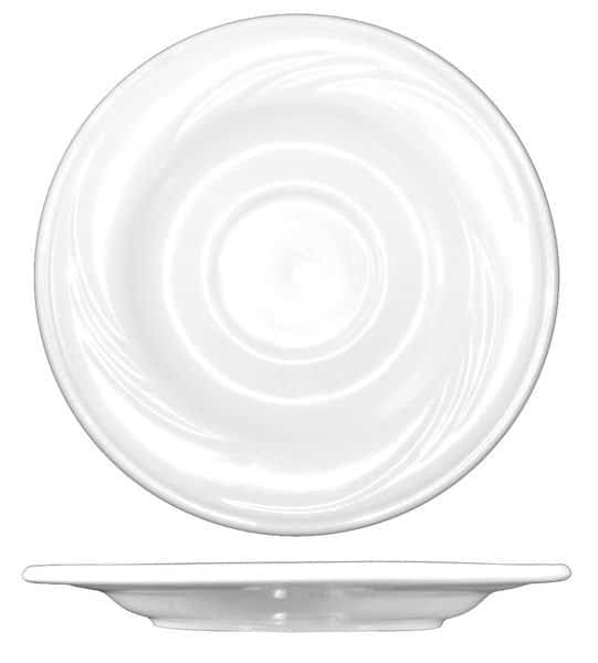 Saucer, 5-7/8", Ceramic Bright White PK36