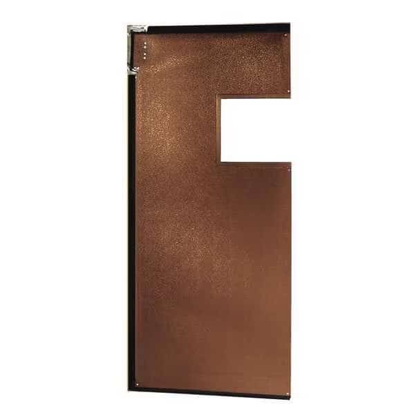 Swinging Door, 8 x 3 ft, Medium Brown, PVC