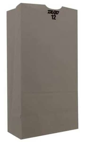 Grocery Bag Flat Bottom 12 lb White, Pk500