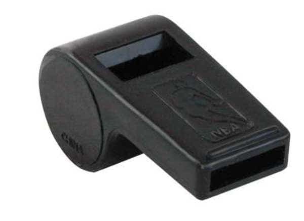 Whistle, Plastic, Black, With Lanyard