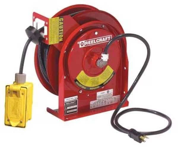 Retractable Cord Reel with 45 ft. Cord 2-Outlet 12/3