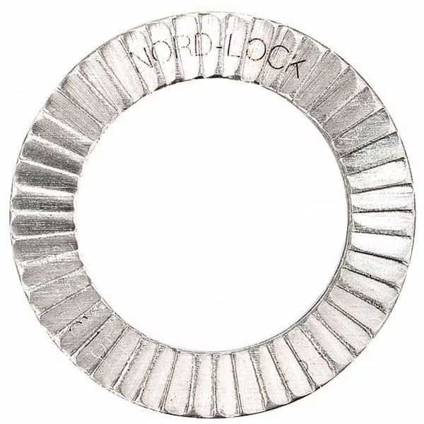 Wedge Lock Washer, For Screw Size M24 Steel, Plain Finish, 2 PK