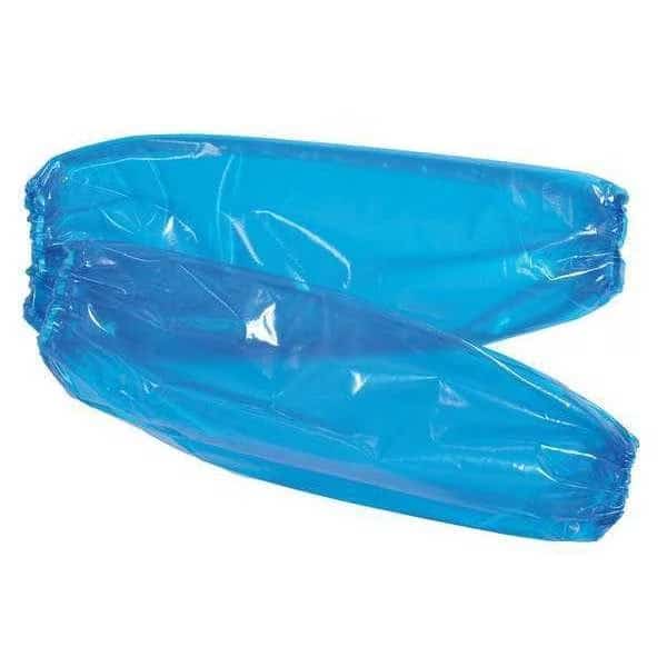 VR(R) Chemical Resistant Sleeves, 18 in Length, 6 mil Thick, Welded Seam, Blue, 150 PK