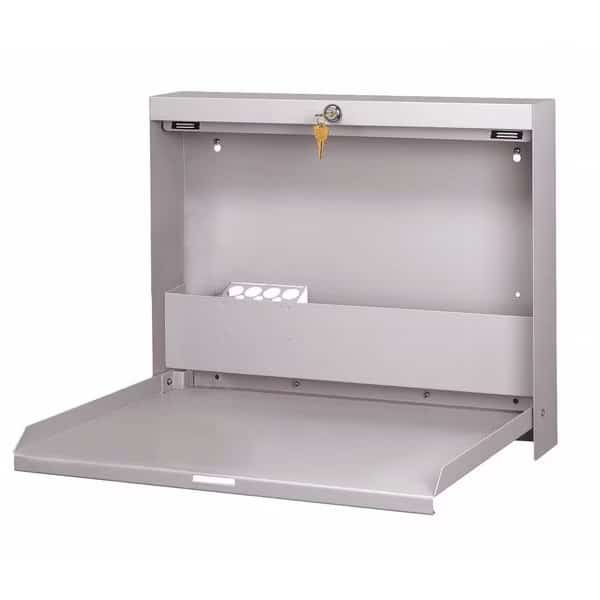 Wall Mounted Desk, 20x16-3/8x3-3/8In, Gray
