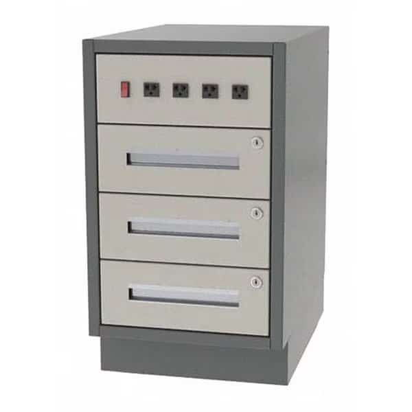 Lab Cabinet, 3 Drawer, 24"Wx24"Dx34"H