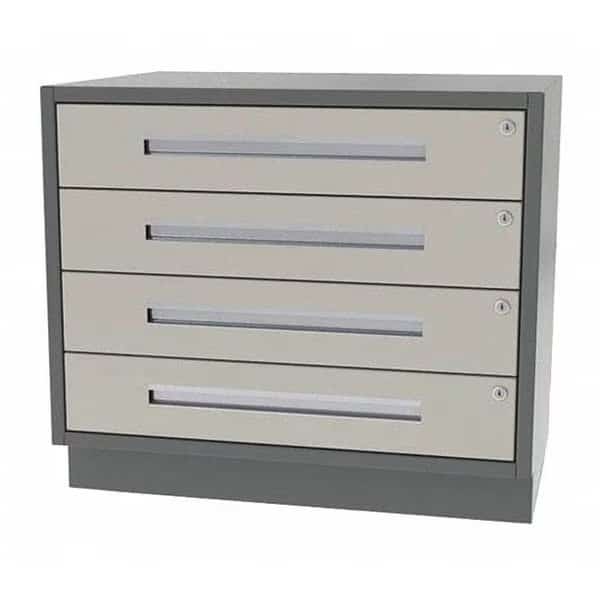 Lab Cabinet, 4 Drawer, 36"Wx21"Dx34"H