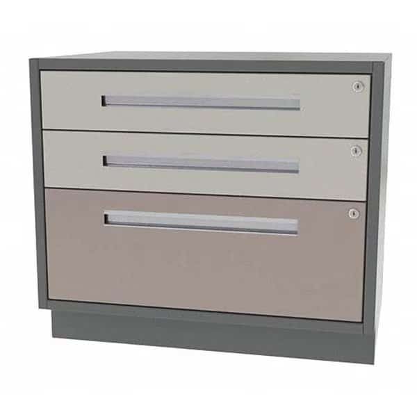 Lab Cabinet, 3 Drawer, 42"Wx18"Dx34"H
