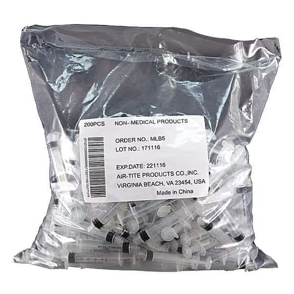 Syringe, Bulk, 5mL Luer Lock, PK200
