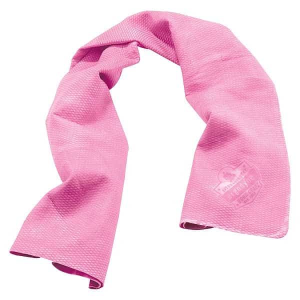 Evaporative Cooling Towel, PVA, Long Lasting Cooling Relief, 29.5 in L x 13 in W, Pink