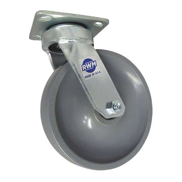 Maint Free Swivel, 5x2" Rubber Wheel