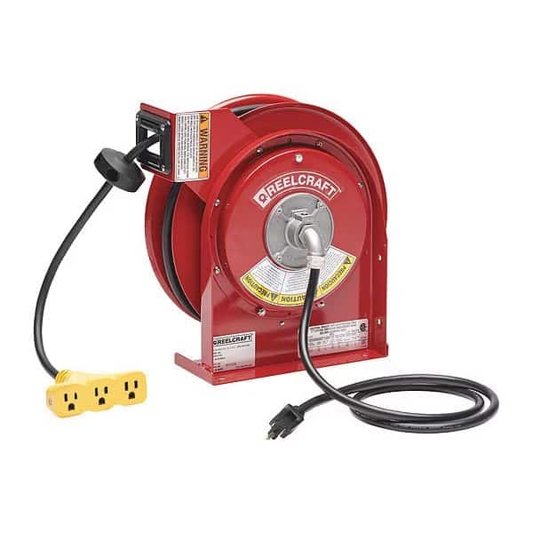 Retractable Cord Reel with 50 ft. Cord 3-Outlet 16/3