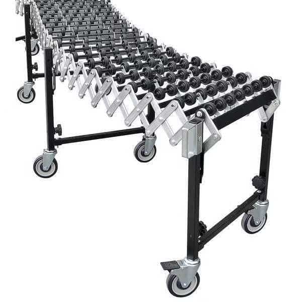 Skate Wheel Conveyor, 8 ft L, 26 3/4 in W, 200 lb/ft Max Load Capacity