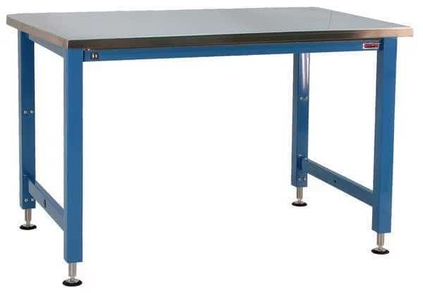Electric Workbenches, Stainless Steel, 72" W, 30" to 42" Height, 1000 lb., Straight
