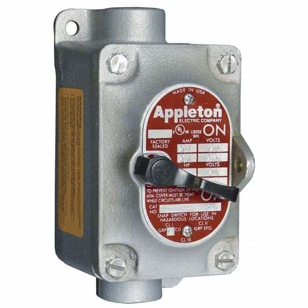 Manual Motor Starter, FeedThru, Hub 1/2, 1P, APPLETON ELECTRIC, Mfr# EDSC11101