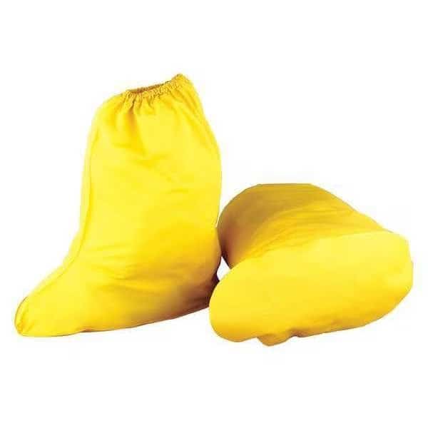 Disposable Boot Covers, PVC, Yellow, Slip Resistant Sole: Yes , L
