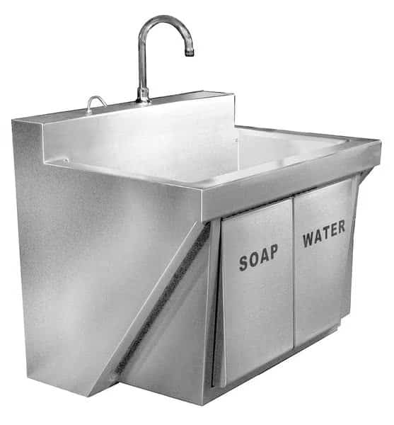Scrub Sink 30 in x 17 1/2 in, 1, 1, Wall Mount, 304 Stainless steel