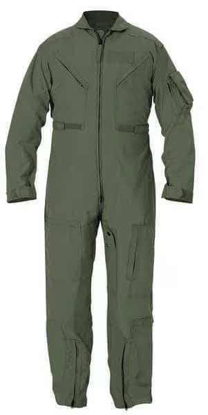 Flight Suit, Nomex(R), 4.5 oz Fabric Weight, 32 1/8 in Inseam, Freedom Green, 34 Long