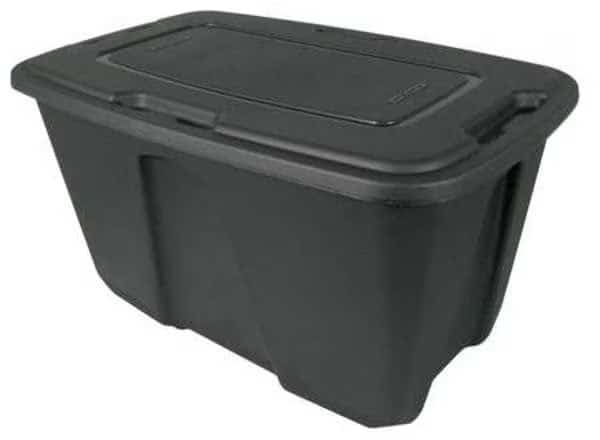 Storage Tote W/ Lid, 32 gal, 31-7/8 in L, 20 in W, 17-3/4 in H, Gray, Polypropylene