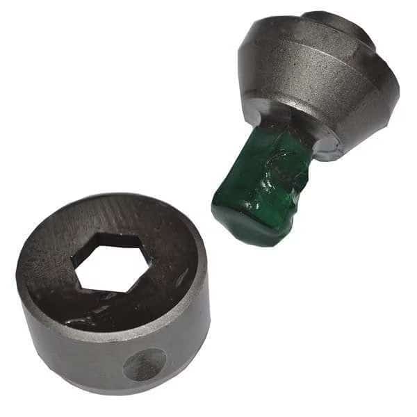 Punch/Die Set, Hex, Hydraulic, 7/16 In