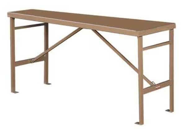 Work Table, Steel, 72-1/2" W, 36" Height, 750 lb., Folding