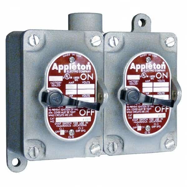 Tumbler Switch, EDS Series, 2 Gangs, 4-Way, APPLETON ELECTRIC, Mfr# EDS3240