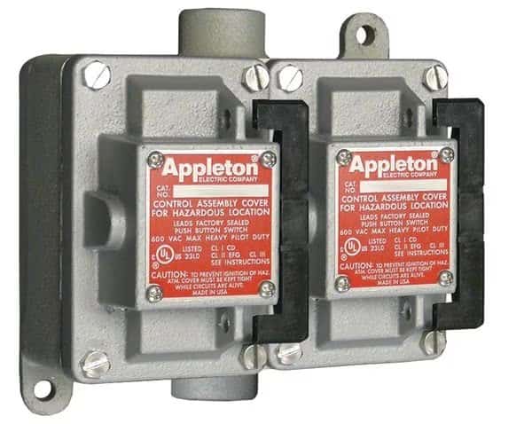 Control Station, 3/4 In, 2 Gang, 10A @ 600V, APPLETON ELECTRIC, Mfr# EDSC275-RU2