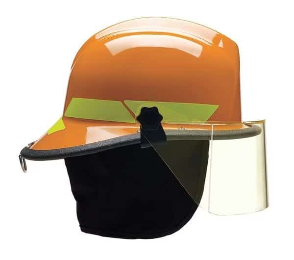 Fire Helmet, Orange, Thermoplastic, BULLARD, Mfr# LTXOR