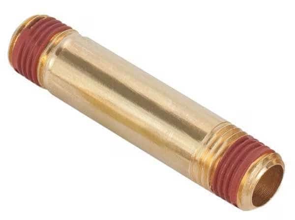 3/8" MNPT x 1-1/2" TBE Brass Long Pipe Nipple