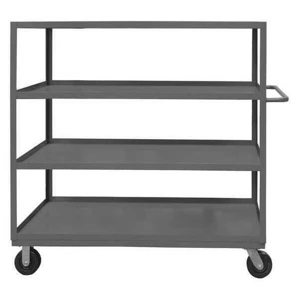 14 ga. Steel Cart, Stock, 18"x30", 4 Shelves, 1200 lb, DURHAM MFG, Mfr# RSC-1830-4-95