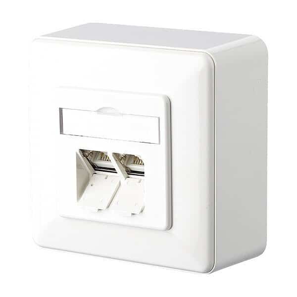 Wall Outlet, White, 3.346" H, 3.346" W