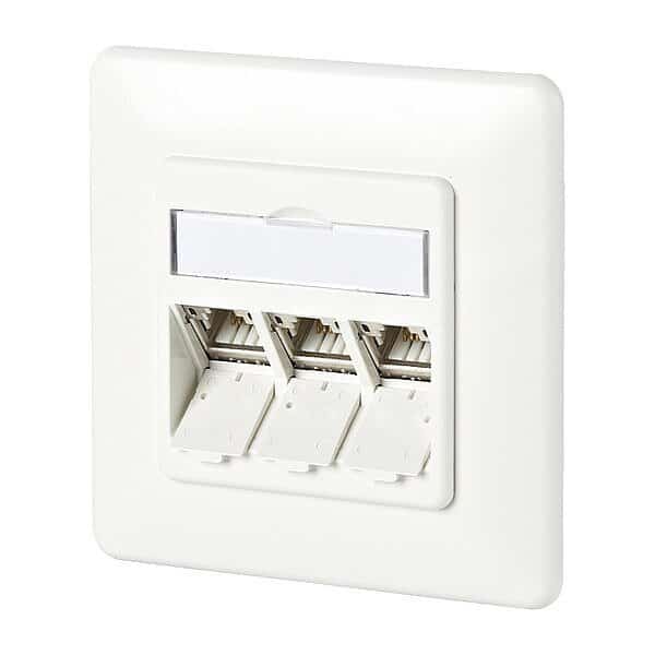 Wall Outlet, White, 3.169" H, 3.169" W