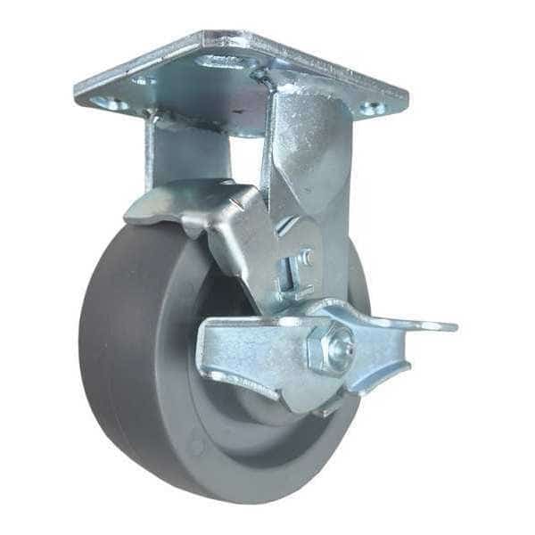 Swivel Plate Caster,w/Brake,SideStrap,5", Mfr#: CDP-Z-210, CC NYLEX
