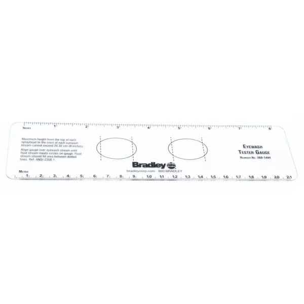Eyewash Tester Gauge, Plastic, Clear, For Use With, Eyewash, Shower with Eyewash