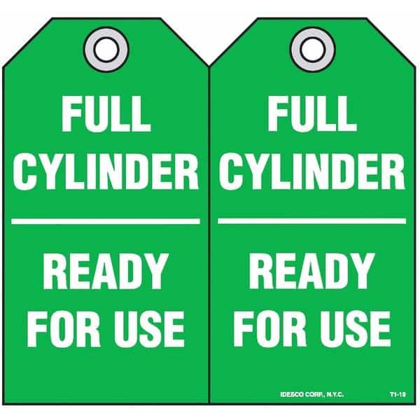 Full Cylinder/Ready for Use Tag, PK10