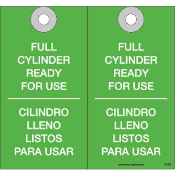 Full Cylinder Safety Tag, PK10
