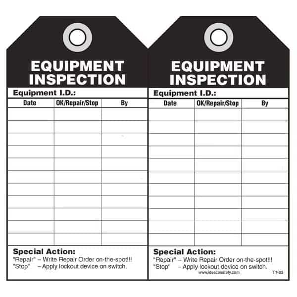 Equipment Inspection Tag, PK10