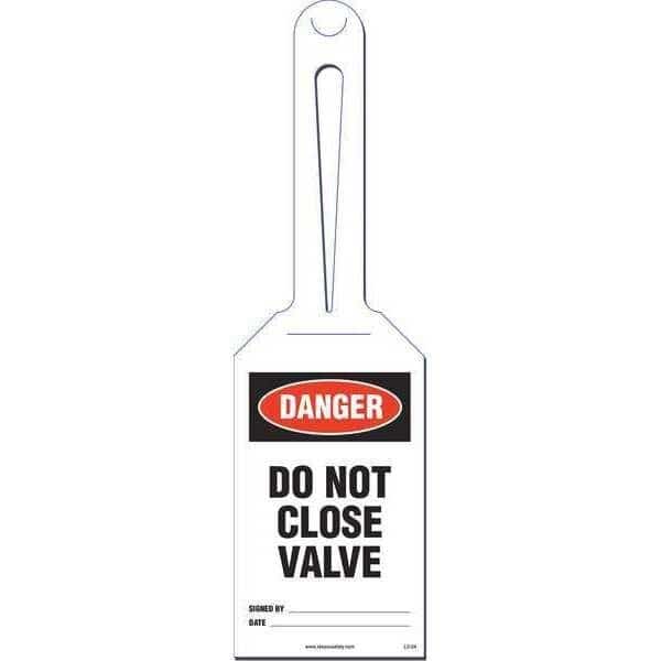 Do not Close Valve Loop Safety Tag, PK10
