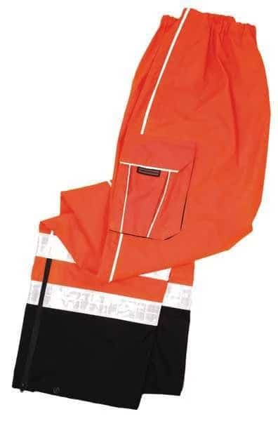 Rain Pant, Refl Piping, Orange, 2XL-3XL