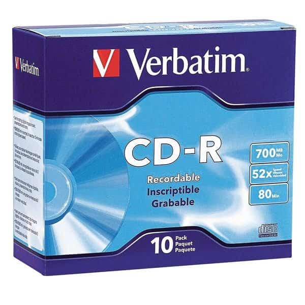 CD-R Disc, 700 MB, 80 min, 52x, PK10