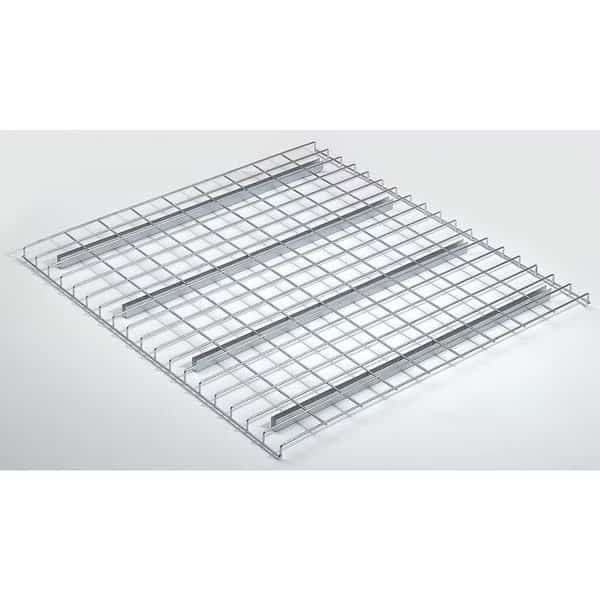 Pallet Rack Decking, Steel Wire, 58 in W, 36 in D, Silver, Zinc Finish, Gauge: 6