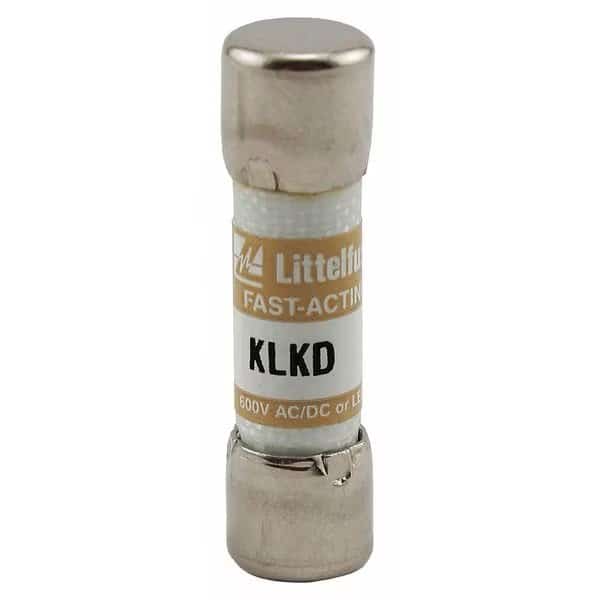 Midget Fuse, KLKD Series, Fast-Acting, 1A, 600V AC, Non-Indicating