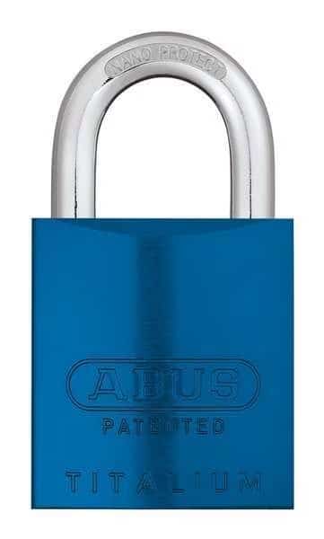 Padlock, Keyed Alike, Standard Shackle, Rectangular Aluminum Body, Steel Shackle, 1 in W