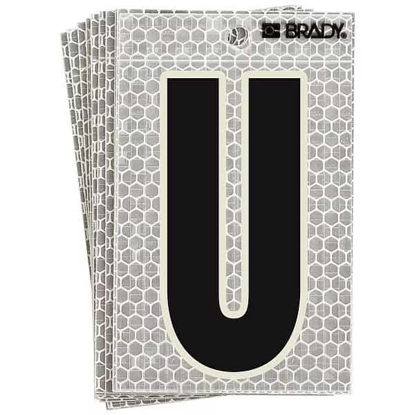 Letter Label,Character U,PK10, Mfr#: 3010-U, BRADY