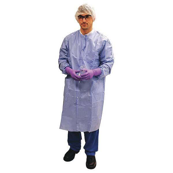Lab Coat, SMS, 3 Pockets, Snaps, 25 PK