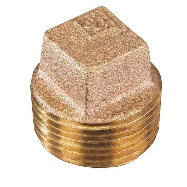 Square Plug, Solid, 2", 125, Brz Nl